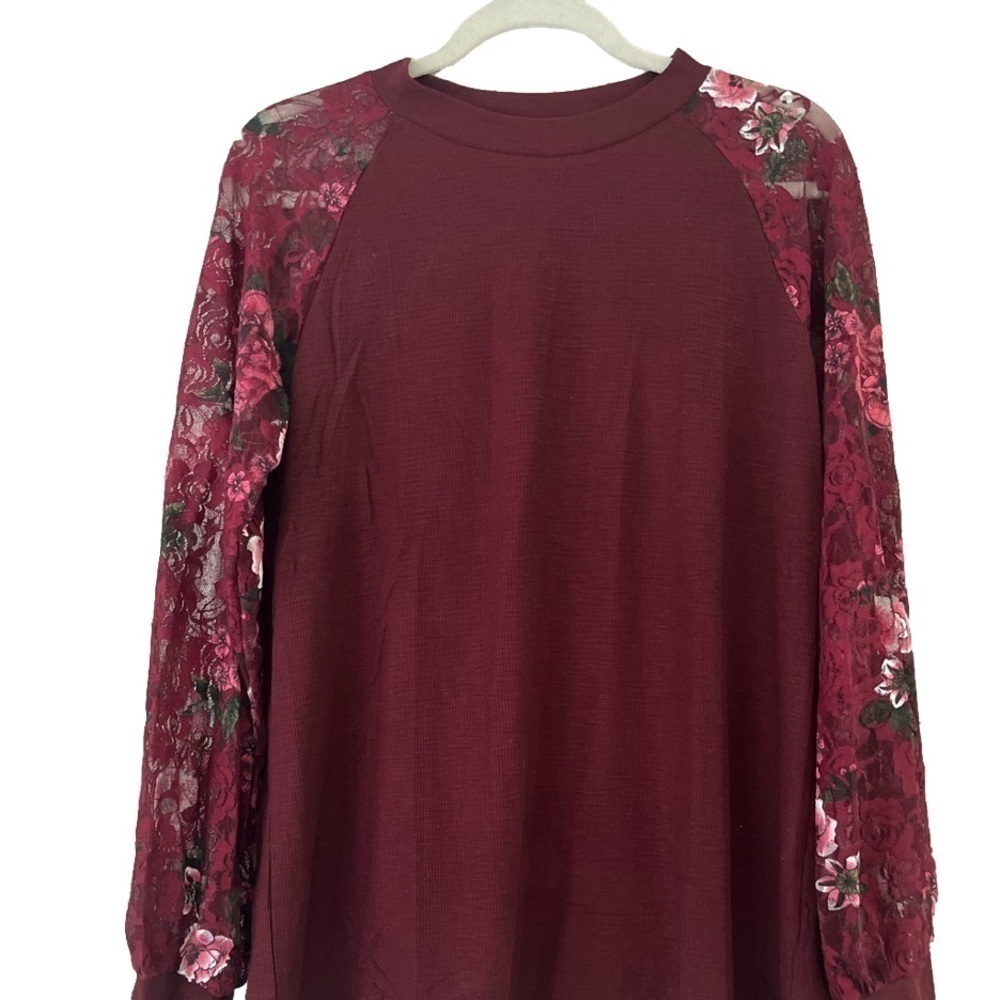 NWT Hao MeiLi Chic Openwork Sleeve Top - Picture 4 of 10
